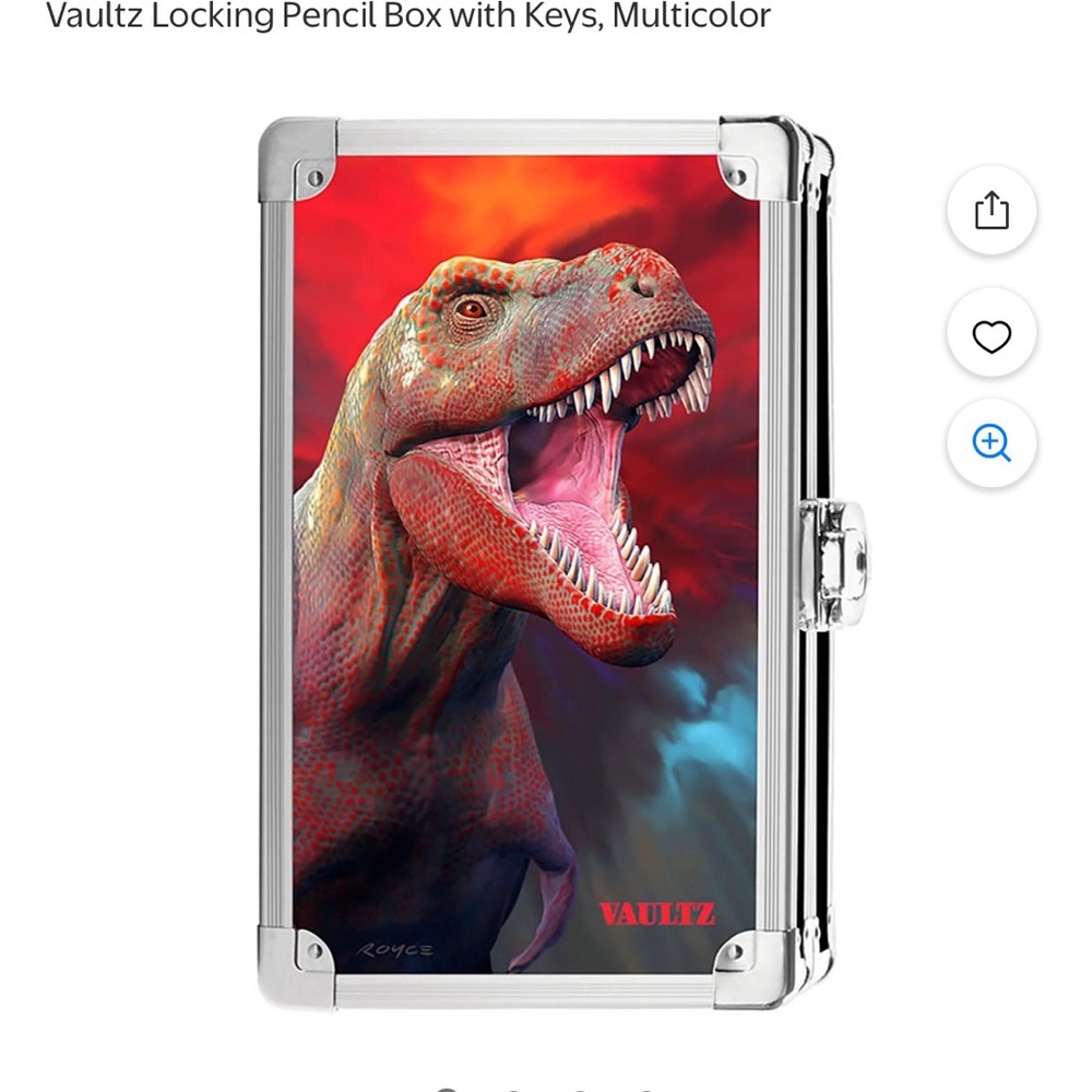 3D Dinosaur Design Locking Pencil Box